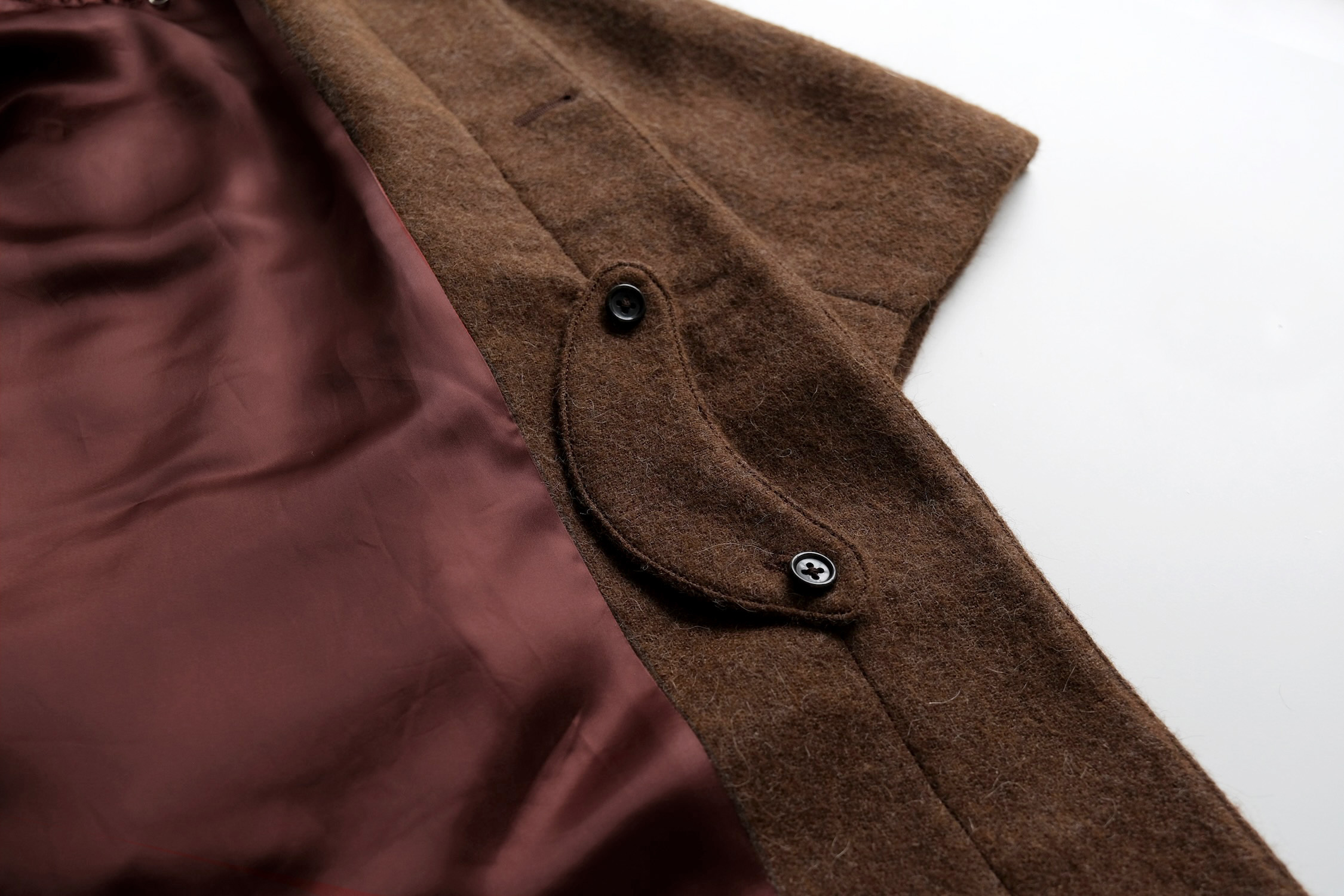 NATURAL NEP 二重織 BALMACAAN COAT - WUNDER