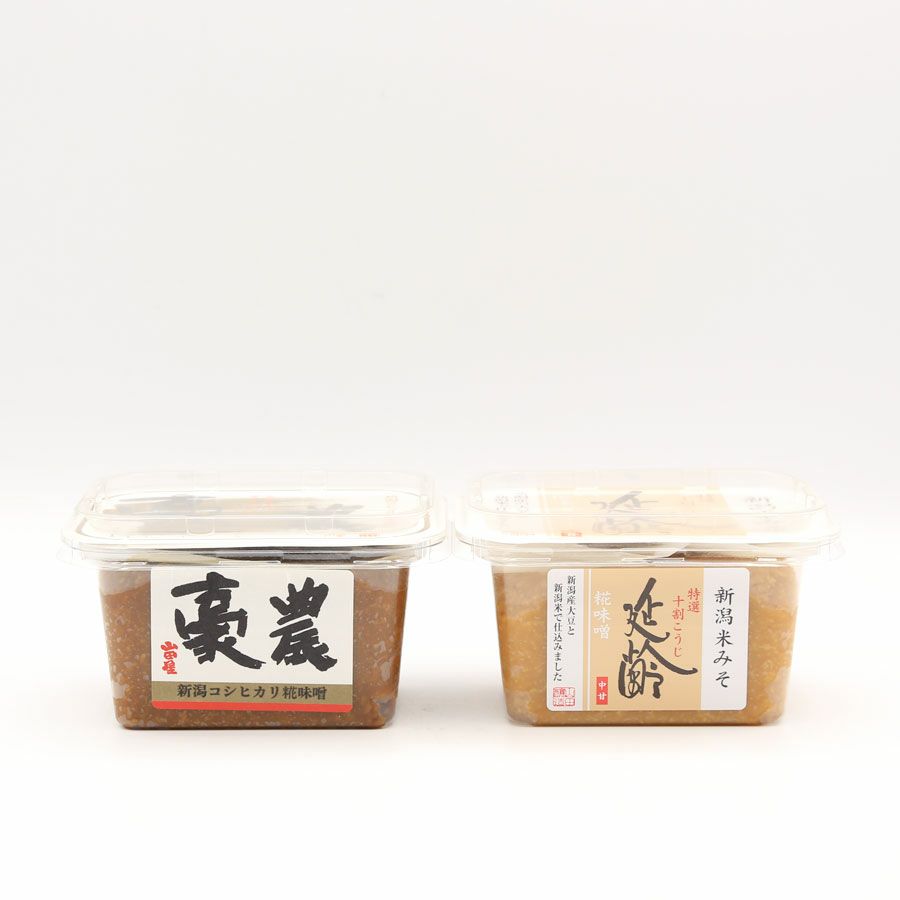 味見セット（豪農・延齢 各200g・華150ml） | 明治24年創業 味噌・醤油