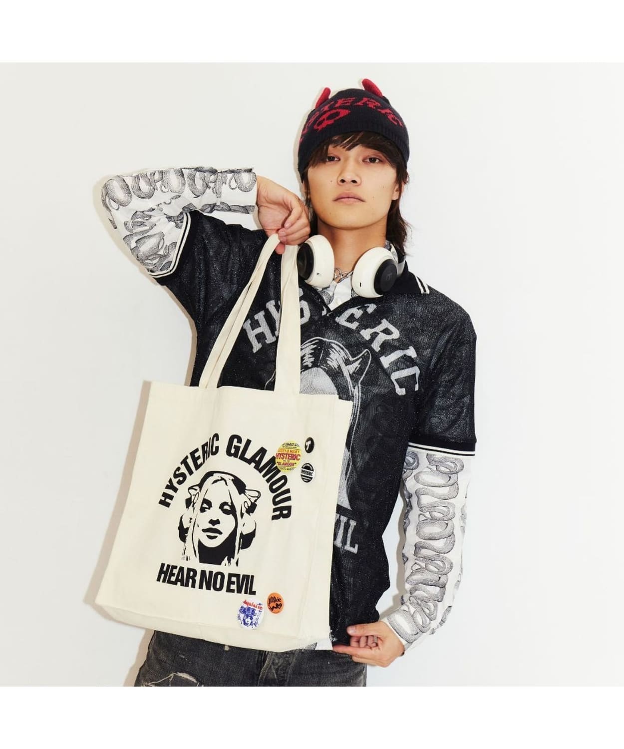 バッグ付き HYSTERIC GLAMOUR 40周年ブック【レコードバッグ、缶バッジ