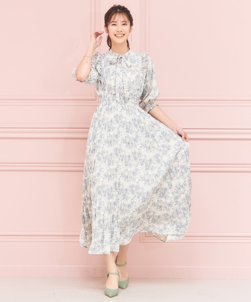 DRESS+（ドレスプラス） ドレス ワンピース 花柄 レトロ柄 半袖