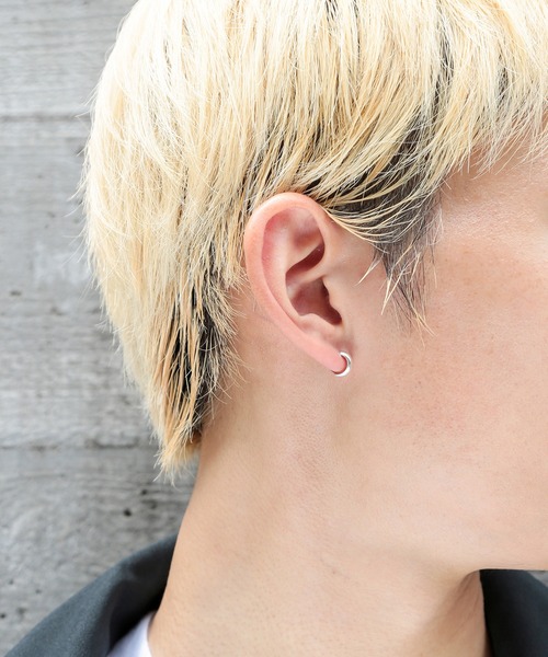SYU. HOMME FEMM シルバー ピアス 両耳用 キャッチ付き SYU. HOMME