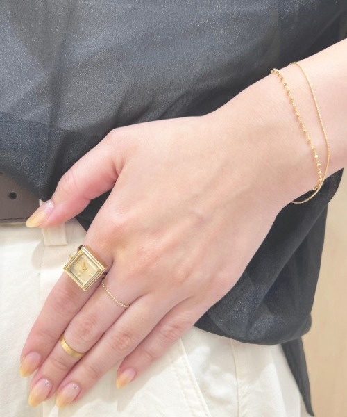 ete（エテ） ブレスレット 「レイヤード」 K10YG ベネチアンチェーン