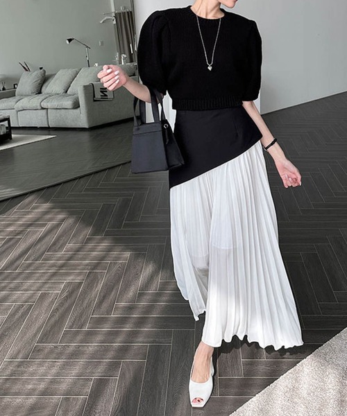 スカート ANDWANG Double layer skirt 001 ANDWANG Double layer skirt