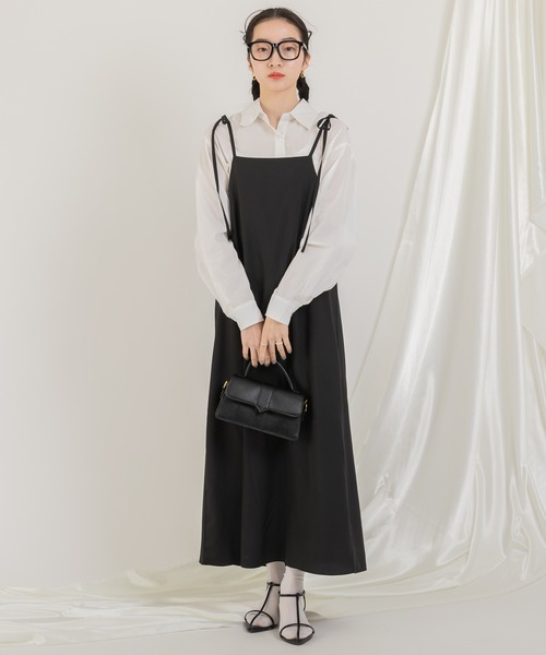 ワンピース ショルダー紐リボンロングワンピース : ZOZOTOWN Yahoo!店