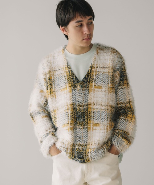 STUSSY（ステューシー） カーディガン HAIRY PLAID CARDIGAN