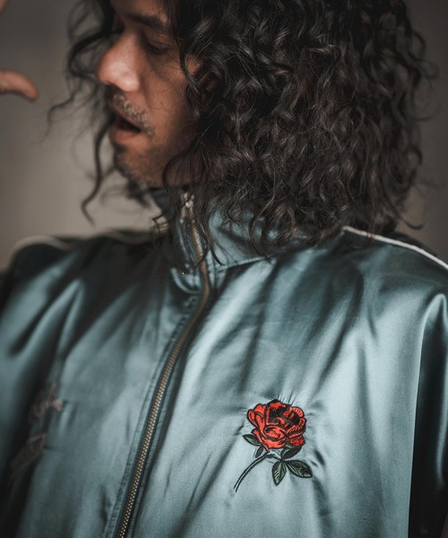 GLIMCLAP スカジャン mj9734- Stand collar souvenir jacket