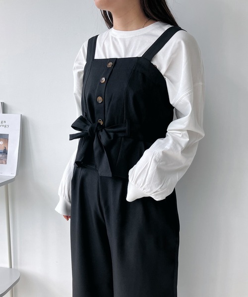 AS KNOW AS（アズノゥアズ） セットアップ ビスチェ＆ワイドパンツ