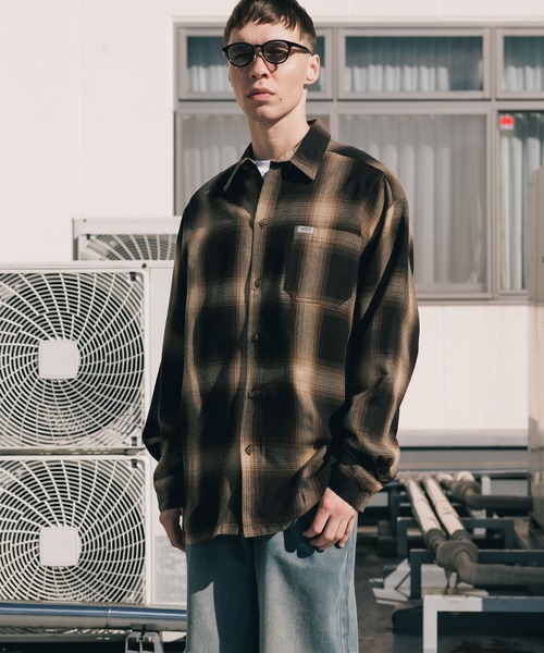 Cal Top（キャルトップ） シャツ L/S SHIRT PLAID 長袖シャツ オンブレ
