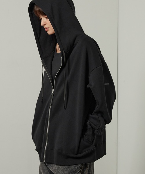 パーカー 「Alfred Alex」Rubber Logo Zip Hoodie/ラバーロゴ