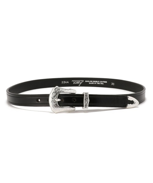 TORY LEATHER（トリーレザー） ベルト 3/4 inch 3-Piece Silver Buckle
