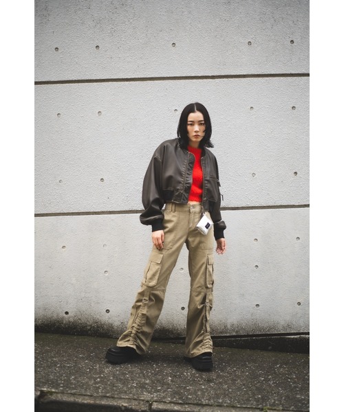 SLY（スライ） ブルゾン アウター VINTAGE F/LEATHER CROP BZ