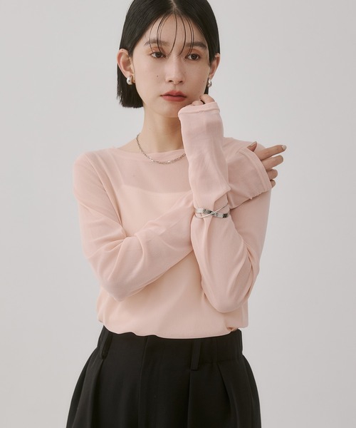 hunch（ハンチ） tシャツ クルーネック シアートップス レディース