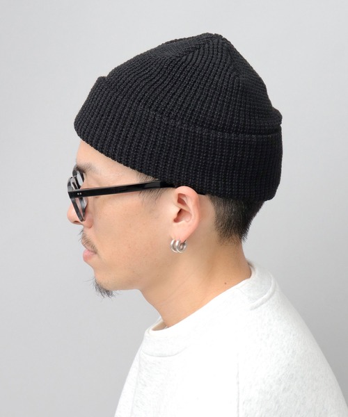 Basiquenti ニット帽 ニットキャップ アクリル ワッフル ニットワッチ