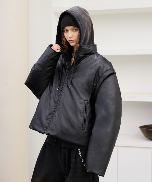 soerte ダウンジャケット ダウン 2way high neck down jacket / 2way