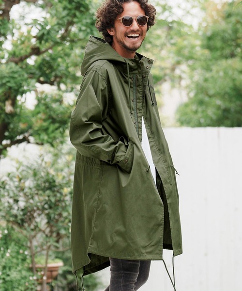 LACOSTE モッズコート 【3way】ボア ミリタリー カーキ ナイロン 緑
