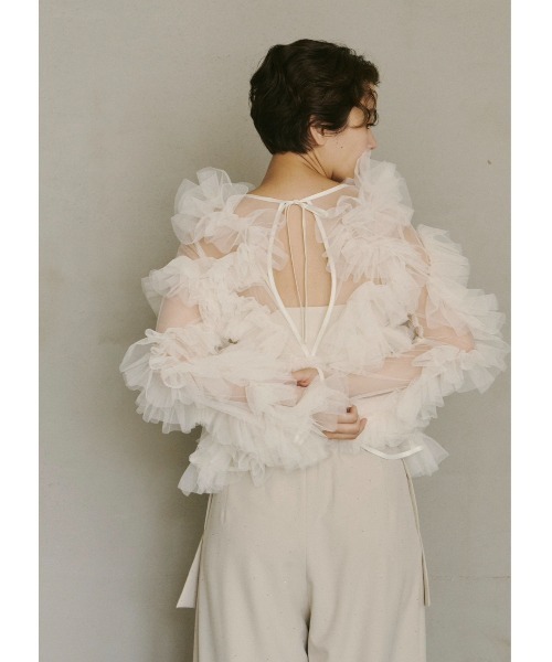 NOTRE emor（ノートルエモア） ブラウス シャツ tulle veil tops