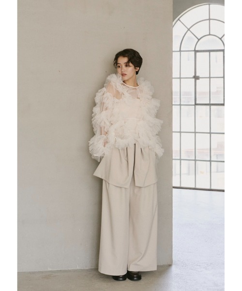 NOTRE emor（ノートルエモア） ブラウス シャツ tulle veil tops