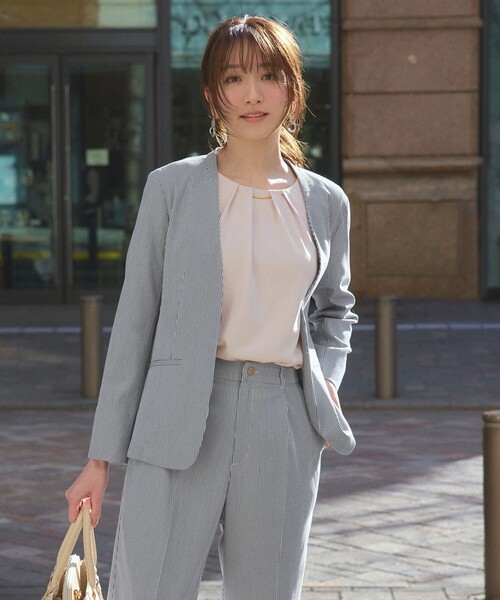 ANY SIS（エニィスィス） ジャケット ノーカラージャケット 「洗える