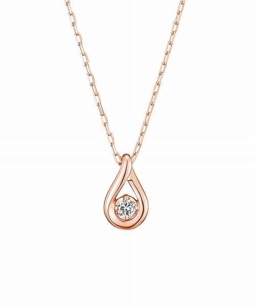 4℃（ヨンドシー） ネックレス 「1月誕生石」K10ピンクゴールド しずく