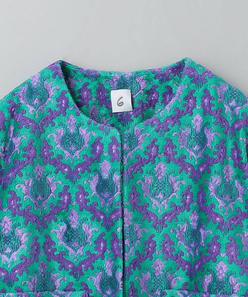 6 ジャケット ノーカラージャケット 「6(ROKU)」カットパイル ジャ