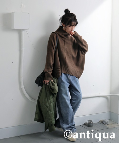 antiqua（アンティカ） ニット セーター ハイネックニット レディース