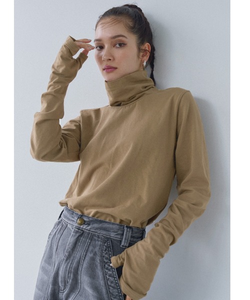 ALEXIA STAM（アリシアスタン） tシャツ Basic High Neck Long Sleeve