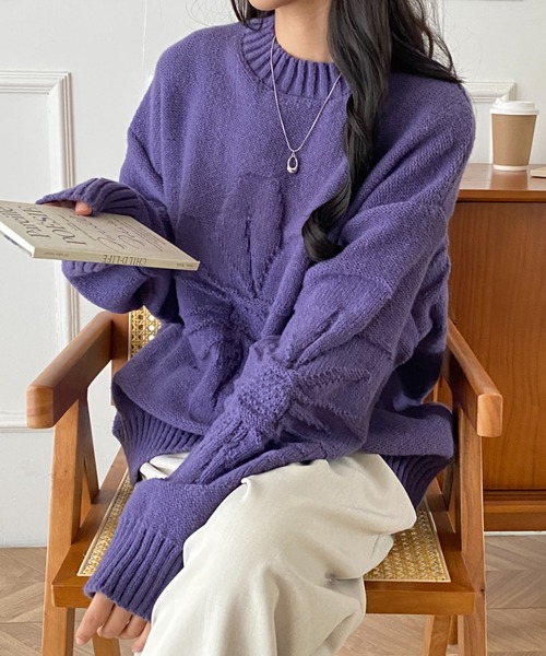 ABITOKYO（アビトーキョー） ニット セーター フラワージャガード