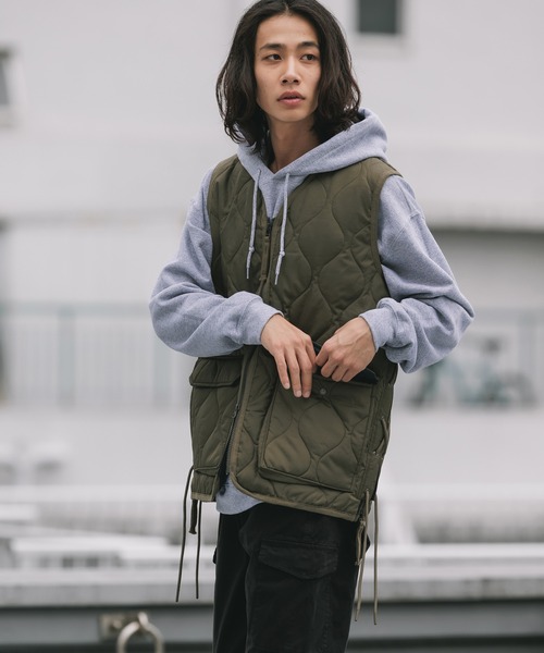 TAION（タイオン） ダウンベスト ベスト MILITARY W-ZIP LACE UP V