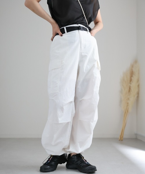 ap retro カーゴパンツ カーゴパンツ ベルト付き レディース