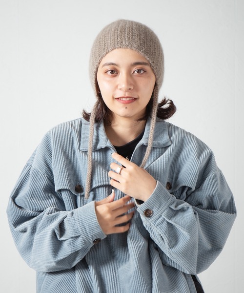 RACAL（ラカル） ニット帽 ニットキャップ Ear Cuff Mohair Knit Watch