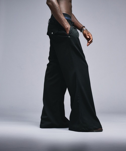ANDER HUNK スラックス Wide Flare Tuck Slacks / ワイドフレアタック