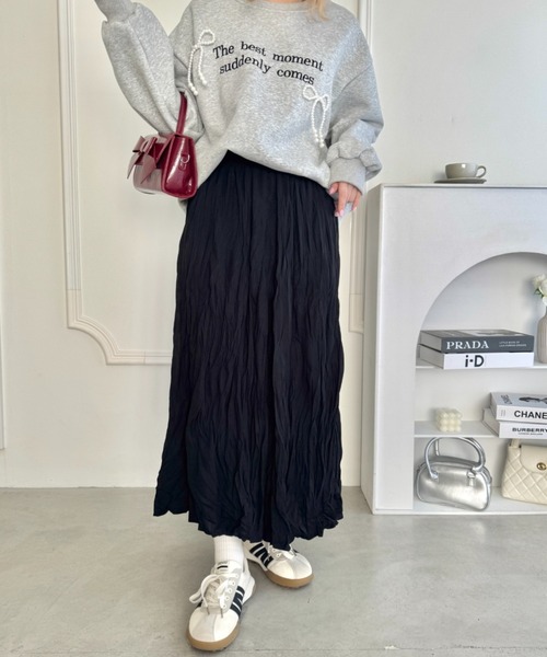 Loueme スカート ソフトタッチワッシャーフレアスカート : ZOZOTOWN