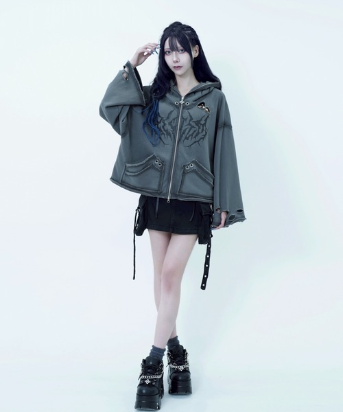 REFLEM（レフレム） パーカー 「REFLEM/レフレム」2WAYクロップドZIP