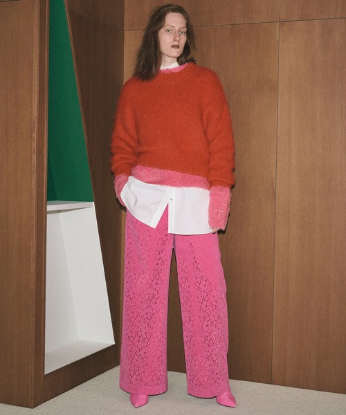 MAISON SPECIAL（メゾンスペシャル） パンツ Flocky Lace Pants
