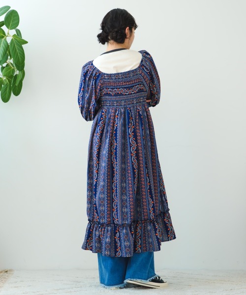 eLur（エラー） ワンピース 「eLur」ペイズリー柄ワンピース
