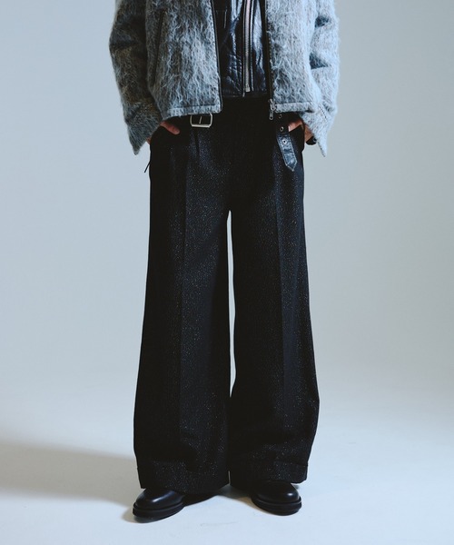 Camphor wood スラックス 2tuck wide baggy slacks / 2タックワイド