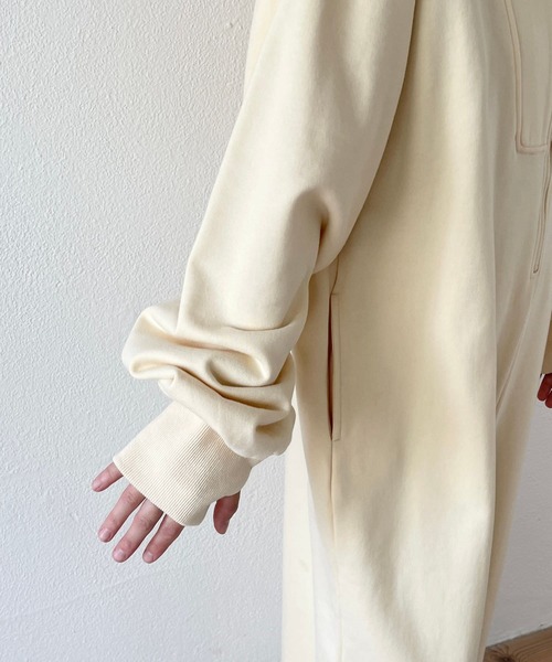 wee9s（ウィークス） オールインワン high neck half zip up sweat all