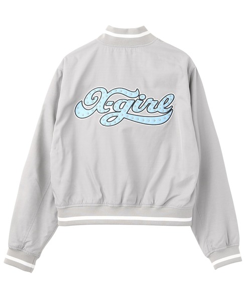 X-girl（エックスガール） スタジャン CHEERFUL LOGO VARSITY JACKET