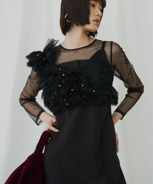 ANDRESD ドレス パールビスチェドレス / pearl bustier dress