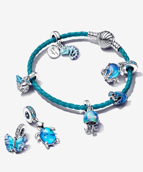 PANDORA（パンドラ） チャーム メタリック ブルー ヤモリ チャーム