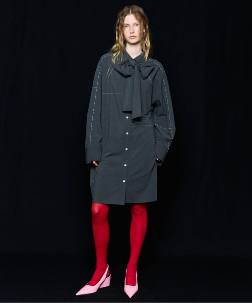 MAISON SPECIAL（メゾンスペシャル） シャツワンピース Hand Stitch