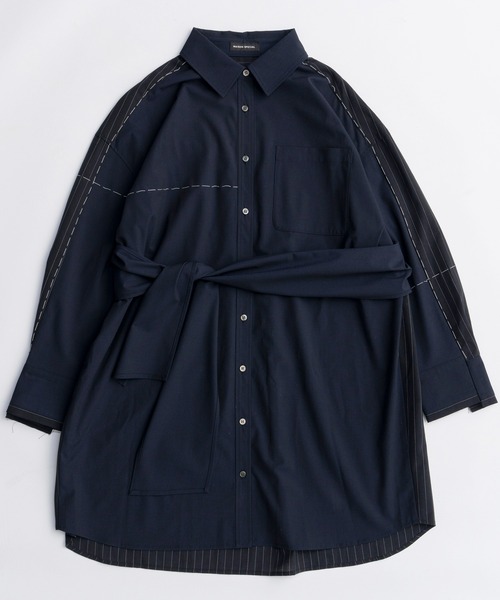 MAISON SPECIAL（メゾンスペシャル） シャツワンピース Hand Stitch