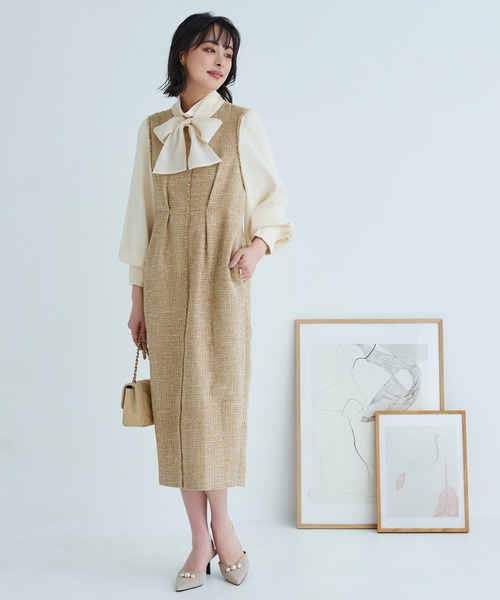 RUIRUE BOUTIQUE（ルイルエブティック） ワンピース ミックスツイード