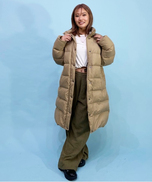 US規格 ノースフェイス ブラウン ロングダウンコート レディースL〜XL