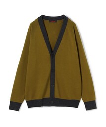 CABaN（キャバン） カーディガン コットンカシミヤ バイカラーVネック