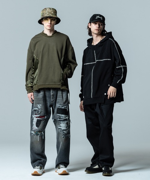 glamb（グラム） パーカー Cross Stitch Hoodie / クロスステッチ