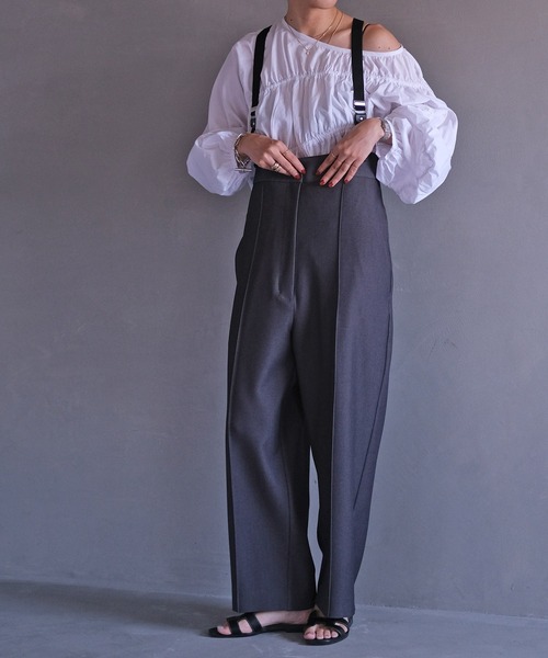 AKTE（アクテ） パンツ ストラップワイドパンツ レディース : ZOZOTOWN