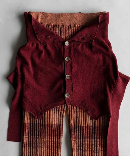 MAISON SPECIAL（メゾンスペシャル） パンツ Cardigan Layered Knit