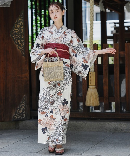 utatane 浴衣 選べる浴衣3点セット オリジナルデザイン 国内染色 美人
