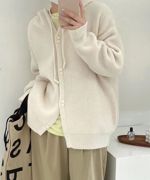 Dewlily カーディガン フード付きカーディガン レディース : ZOZOTOWN